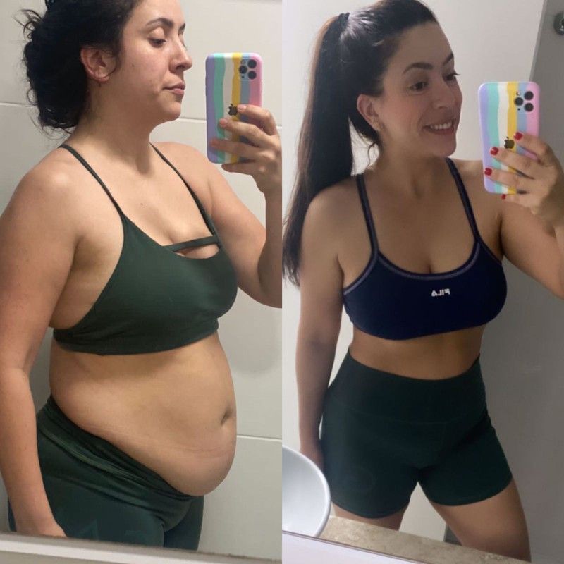 Antes e depois de usuária IronShape